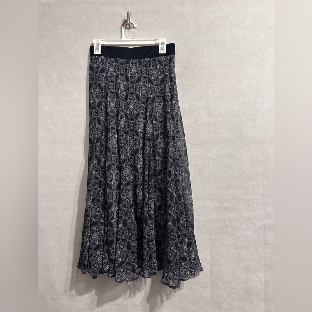 Lapis antropologie Maxy whimsy goth witchy skirt long size M white and black